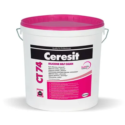 Мазилка Henkel силиконова фасадна 25 кг, 1.5 мм, Ceresit CT 74