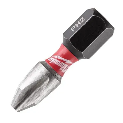 Накрайник бит PH Milwaukee Philips кръстат  PH 2, 1/4", 25 мм, Shockwave Impact Duty
