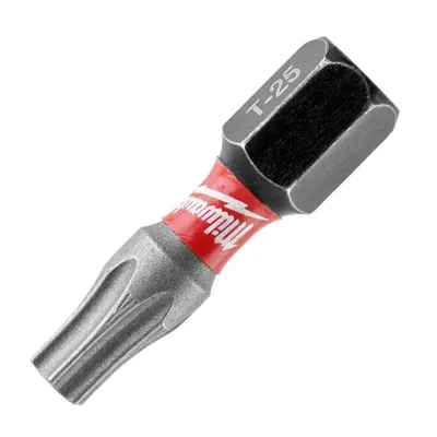 Накрайник бит TX Milwaukee Torx торсионен  TX 25, 1/4", 25 мм, Shockwave Impact Duty