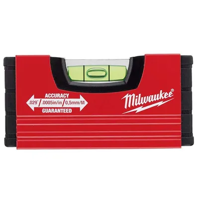 Нивелир мини Milwaukee алуминиев  100 мм, 0.5 мм/м, Minibox