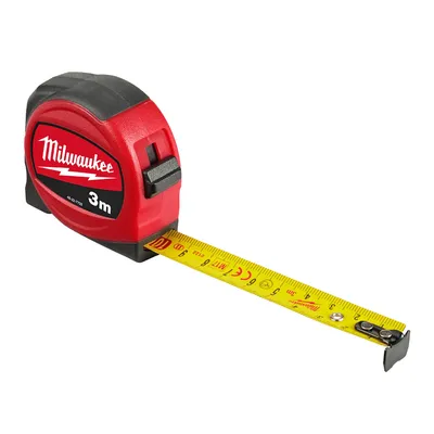 Противоударна гумирана ролетка Milwaukee 3 м, Slimline S3/16