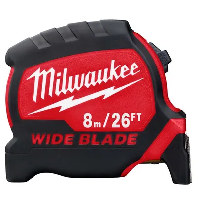 Противоударна гумирана ролетка Milwaukee  8 м, Premium