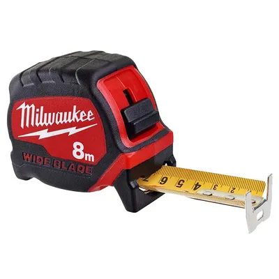 Противоударна гумирана ролетка Milwaukee  8 м, Premium