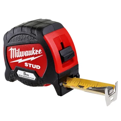 Противоударна пластмасова ролетка Milwaukee с магнит 5 м, STUD Gen2