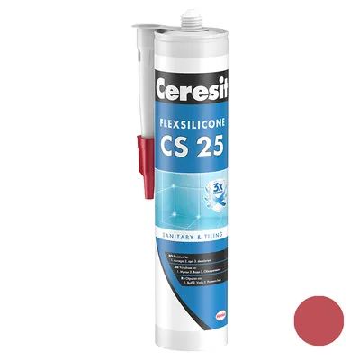 Санитарен силиконов уплътнител Henkel  280 мл, чили, Ceresit CS 25