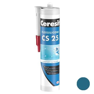 Санитарен силиконов уплътнител Henkel  280 мл, океан, Ceresit CS 25