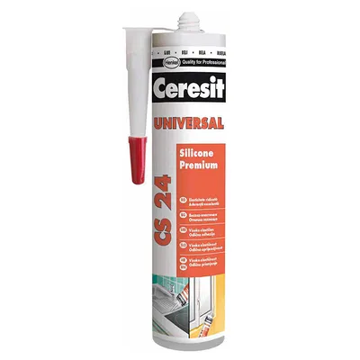 Силикон лепило Henkel уплътнително универсално  280 мл, прозрачно, Ceresit CS 24