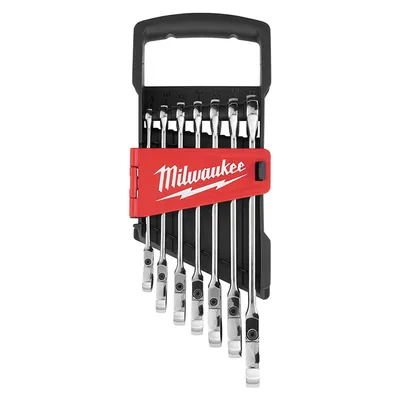 Звездогаечен ключ Milwaukee 6-стен/12-стен с тресчотка комплект 8-17 мм, 7 бр., Max Bite