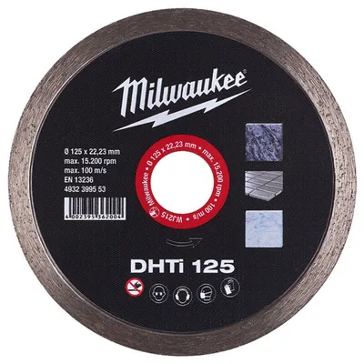 Диск диамантен за сухо рязане Milwaukee на гранит, мрамор и скални материали  125 мм, 22.23 мм, 2.1 мм, DHTi