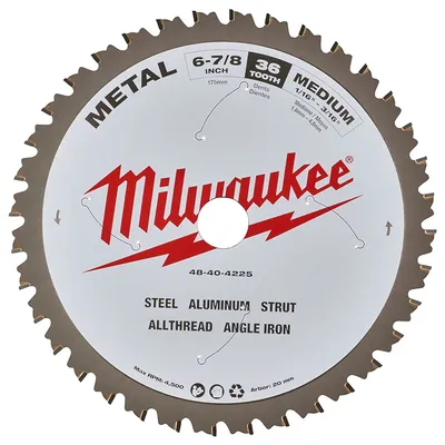 Диск циркулярен за рязане Milwaukee на метали с HM пластини  174 мм, 20 мм, 1.6 мм, 36 z, CSB P