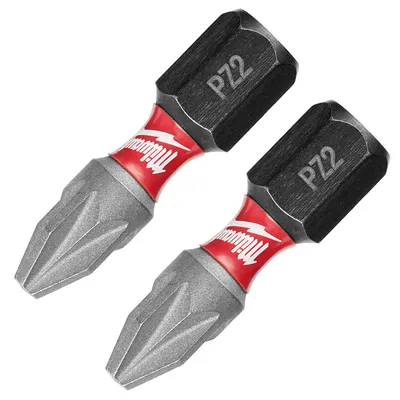Комплект битове Milwaukee PZ  2, 1/4", 25 мм, 2 бр., Shockwave Impact Duty