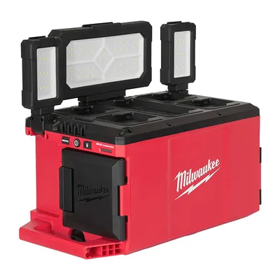 LED прожектор Milwaukee акумулаторен със стойка  без батерия и зарядно, 18 V, 230 V, 4000 K, M18 POALC-0