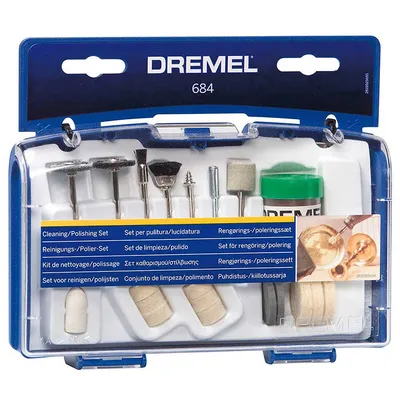 Накрайник Dremel за права шлайфмашина за почистване и полиране комплект, 684