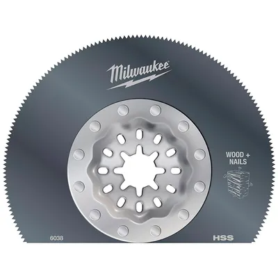 Нож за многофункционален осцилатор Milwaukee полукръгъл 85 мм, Starlock, HSS, 6038