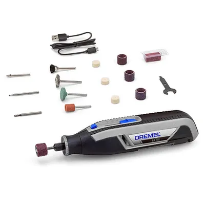 Акумулаторен прав шлайф Dremel с регулиране на оборотите  3.6 V, 2 Ah, 8000-25 000 об./мин, Lite