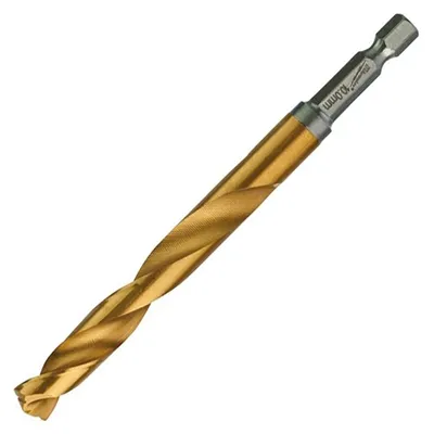 Свредло за метал HSS-TiN Milwaukee с 6-стенна опашка  10 мм, 76/120 мм, Shockwave Red Hex