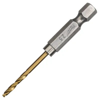 Свредло за метал HSS-TiN Milwaukee с 6-стенна опашка  2.5 мм, 19/62 мм, Shockwave Red Hex