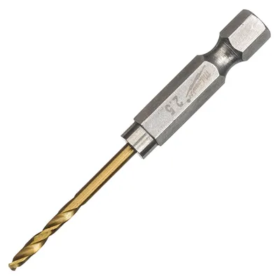 Свредло за метал HSS-TiN Milwaukee с 6-стенна опашка в блистер 2.5 мм, 19/62 мм, 2 бр., Shockwave Red Hex