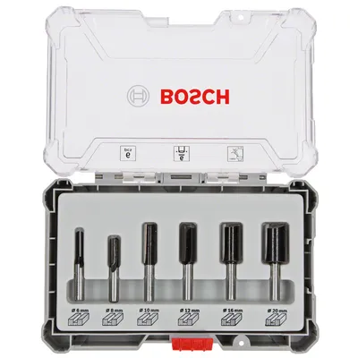 Фрезер за дърво профилен Bosch с карбидни пластини комплект 6 бр., ф 6 мм