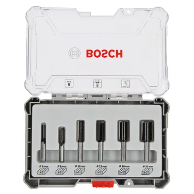 Фрезер за дърво профилен Bosch с карбидни пластини комплект 6 бр., ф 8 мм