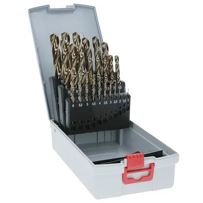 Свредло за метал HSS-Co Bosch с цилиндрична опашка комплект 1-13 мм, 25 бр., PRO Stainless Steel HSS-Co