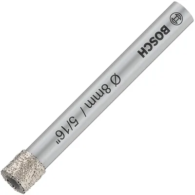 Свредло за стъкло и керамика Bosch диамантено 8 мм, 66 мм, PRO Ceramic dry