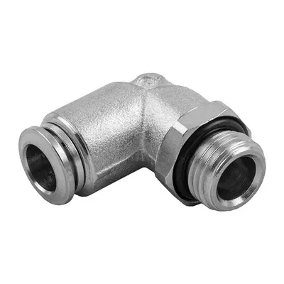 Коляно пневматично Aignep Push In шлаух - резба 1/4", шлаух 10 мм, 57116