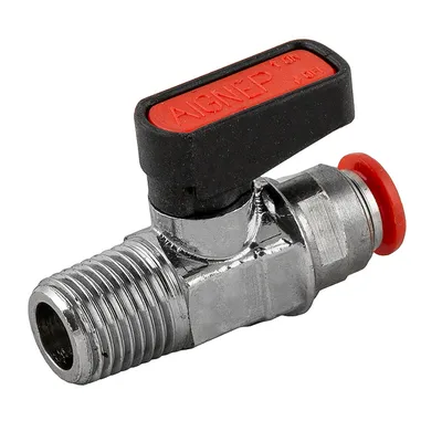 Кран пневматичен Aignep сферичен 1/4" х 8 мм, Ghilux 6570