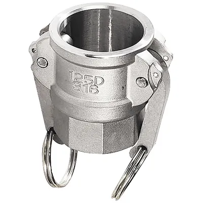 Съединител на маркучи Sferaco Camlock Ж - женска резба  11 bar, 1/2", Тип D, неръждаема стомана, 2244