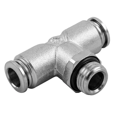 Тройник пневматичен Aignep Push In шлаух - шлаух - Мрезба 1/4", шлаух 6 мм, 57216