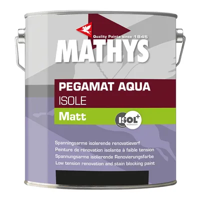 Грунд Rust-Oleum за блокиране на петна  10 л, бял мат, Mathys Pegamat Aqua Isole