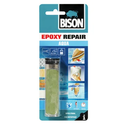 Двукомпонентен епоксиден кит Bison  56 г, Epoxy Repair Aqua
