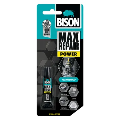 Лепило универсално Bison монтажно 8 г, прозрачно, Max Repair