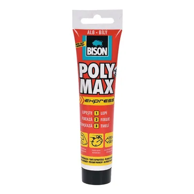 Лепило универсално Bison полимерно 165 г, бяло, Poly Max Express