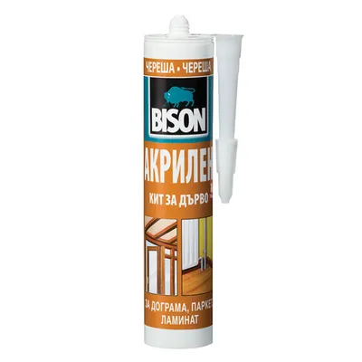 Лепило уплътнително Bison акрилно за дървени фуги 300 мл, череша, Wood Sealant