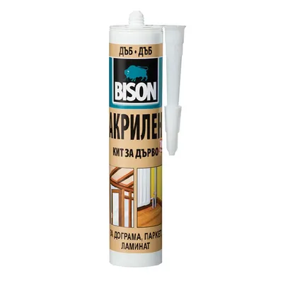 Лепило уплътнително Bison акрилно за дървени фуги 300 мл, дъб, Wood Sealant
