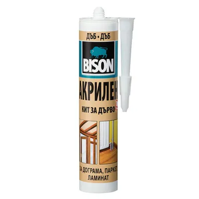 Лепило уплътнително Bison акрилно за дървени фуги 300 мл, дъб, Wood Sealant