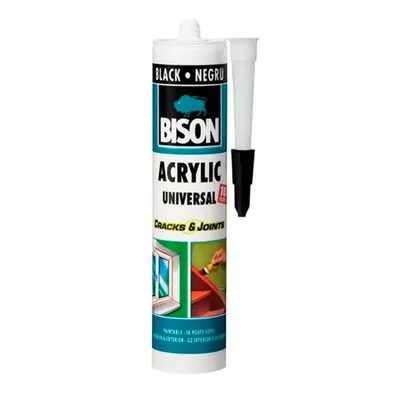 Лепило уплътнително Bison акрилно за пукнатини и фуги 300 мл, черно, Acrylic Universal