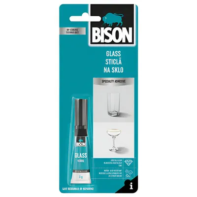 Лепило за стъкло Bison акрилно 2 мл, Glass