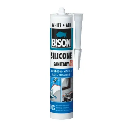 Санитарен силиконов уплътнител Bison 280 мл, бял, Sanitary