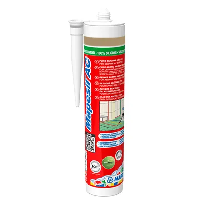 Санитарен силиконов уплътнител Mapei 310 мл, бисквита №188, Mapesil AC