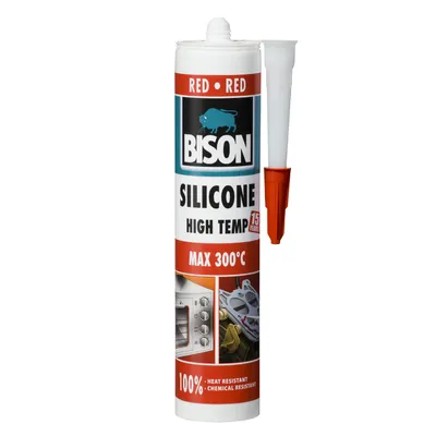 Силикон лепило Bison уплътнително термо- и маслоустойчиво  280 мл, Silicone High Temp