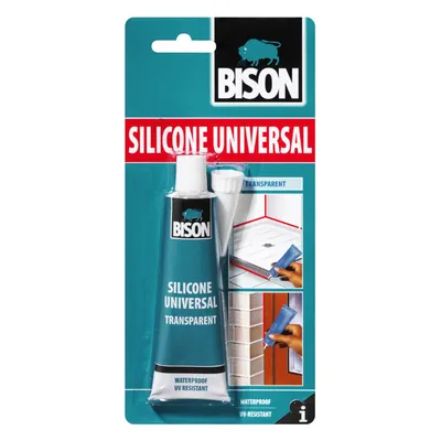 Силикон лепило Bison уплътнително универсално  60 мл, прозрачно, Silicone Universal