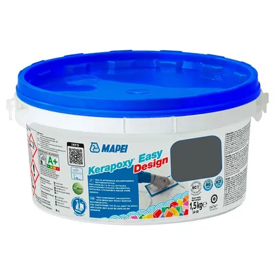 Смес Mapei фугираща за плочки епоксидна  1.5 кг, антрацит №114, Kerapoxy Easy Design