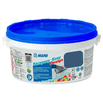 Смес Mapei фугираща за плочки епоксидна 1.5 кг, стоманено сива №169, Kerapoxy Easy Design