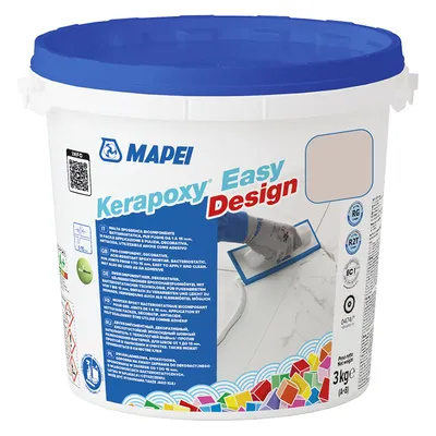 Смес Mapei фугираща за плочки епоксидна 3 кг, антично бяла №123, Kerapoxy Easy Design