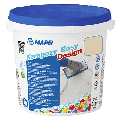 Смес Mapei фугираща за плочки епоксидна 3 кг, бадем №138, Kerapoxy Easy Design