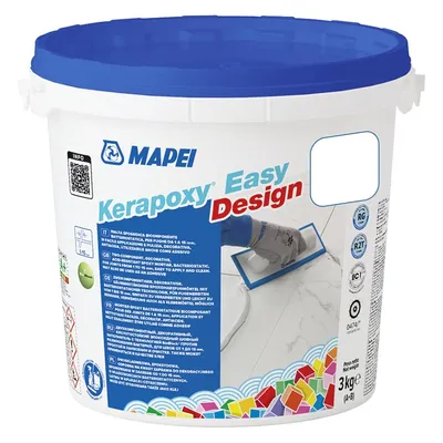 Смес Mapei фугираща за плочки епоксидна 3 кг, бяла №100, Kerapoxy Easy Design
