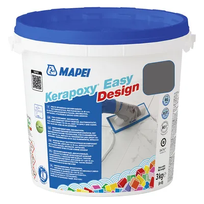 Смес Mapei фугираща за плочки епоксидна 3 кг, лондонско сива №119, Kerapoxy Easy Design
