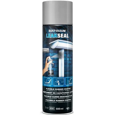 Спрей уплътняващ Rust-Oleum за спиране на течове водоустойчив  0.5 л, алуминий, LeakSeal